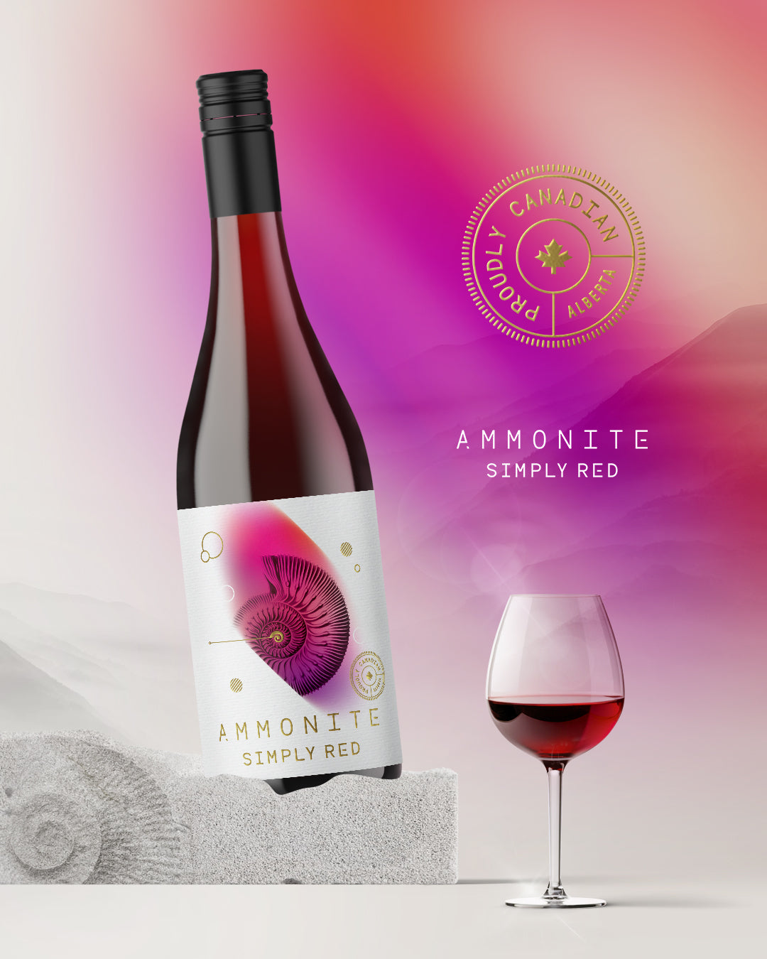 NEW !! AMMONITE Simply Red Wine 12.5 %