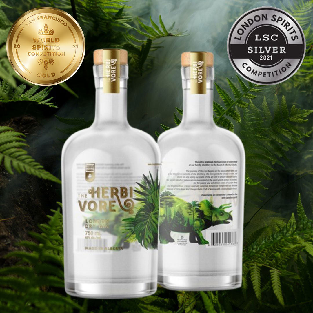 The Herbivore Gin 750mL, 45% alc./vol. – T-Rex Distillery